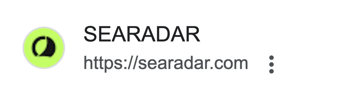 Searadar brand logo variant shown on the booking platform